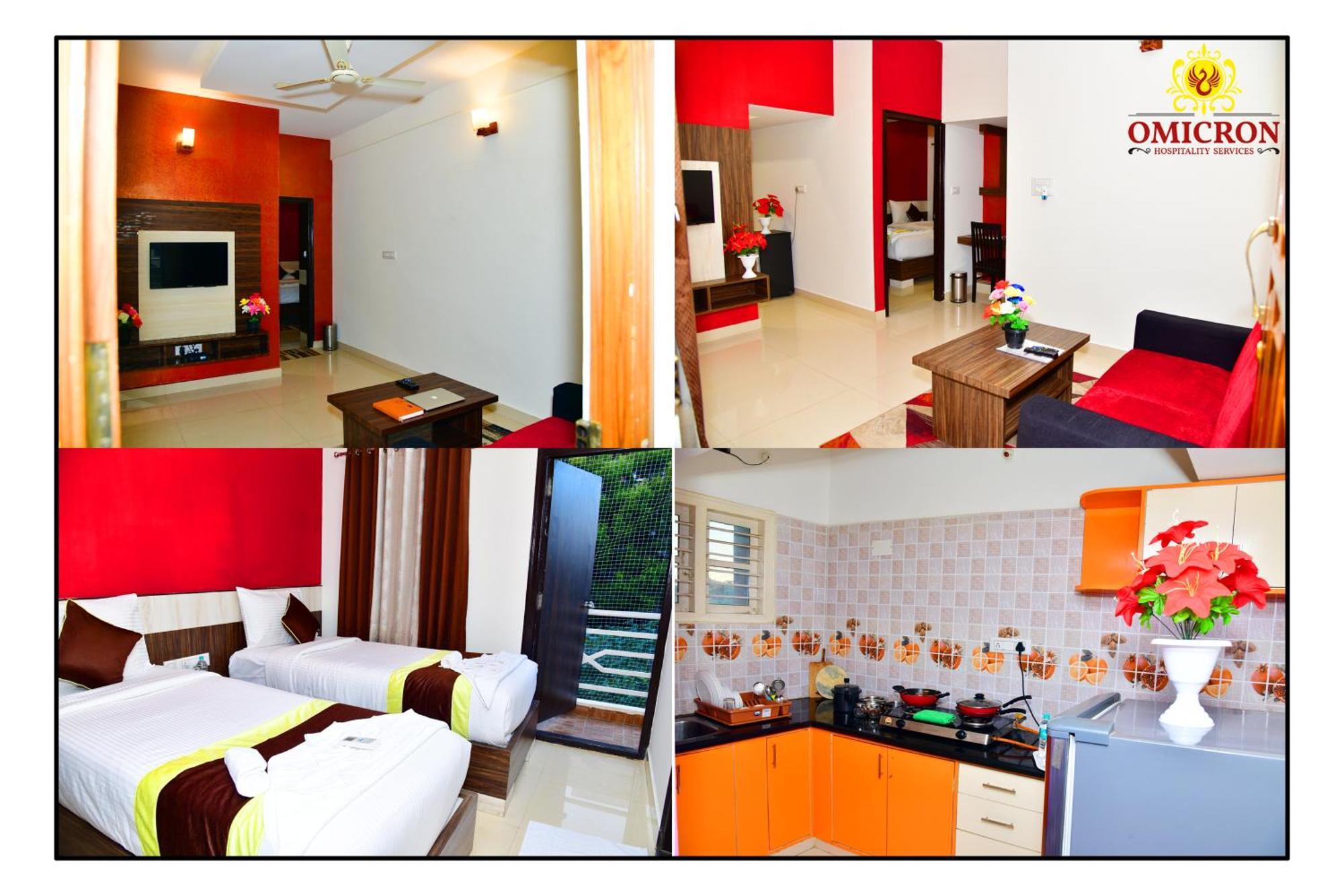 Hotel Omicron 1 BHK Studio room Bangalore Exterior foto